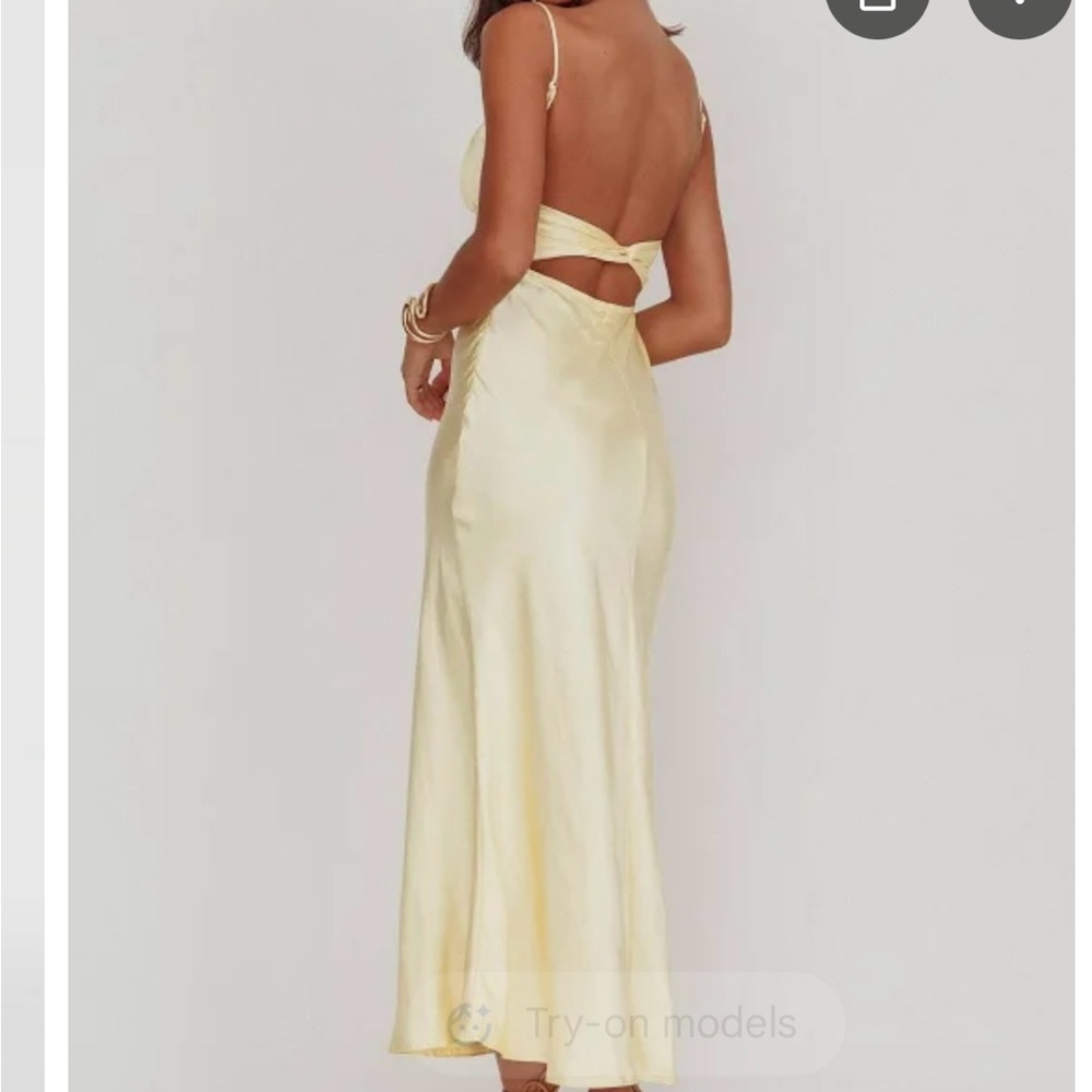 Selfie Leslie Yellow Backless Dress - Picture 2 of 4